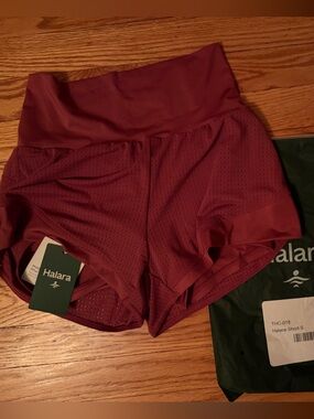 HALARA High waist mesh shorts